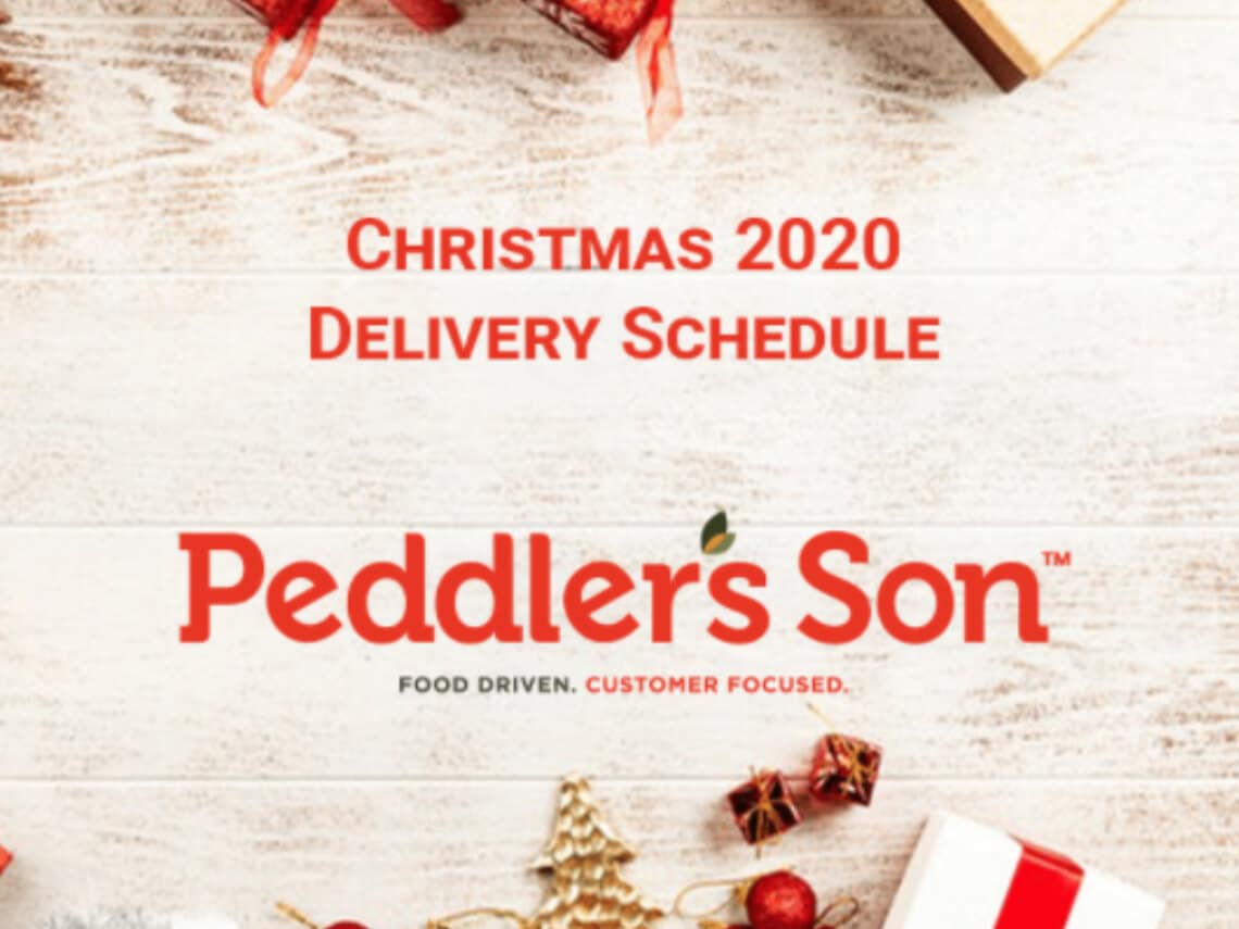 Christmas Delivery Schedule 2020